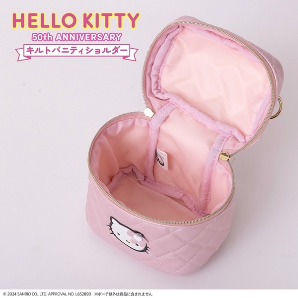 HELLO KITTY 50th ANNIVERSARY キルトバニティショルダーBOOK使いやすい大容量♡