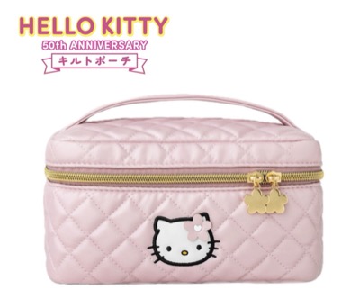 ムック本【HELLO KITTY 50th ANNIVERSARY キルトポーチBOOK】の雑誌ふろくがかわいい！見た目・サイズ・金額は？『9月4日発売』