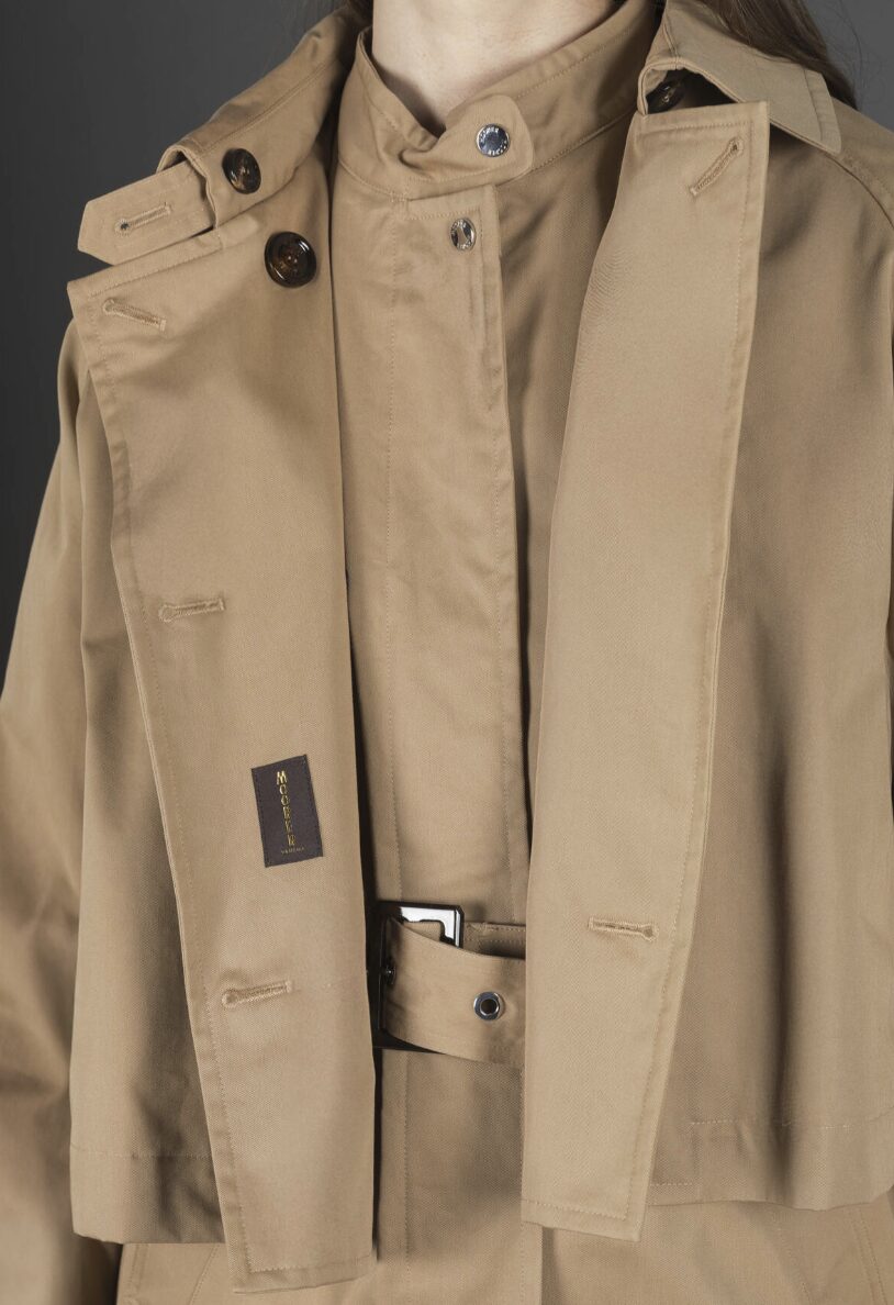 moorer(ムーレー)ベージュのトレンチコート&ジレのセット